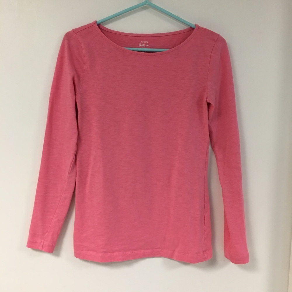 J. Crew pink painter tee